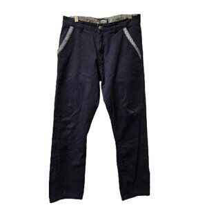 Hardly Evers Navy Blue Ribbon Pocket Trim Pants